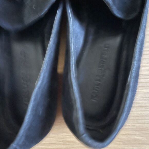 Women's Karl Lagerfeld Size 7.5 Black Suede Tassel Loafer Shoes Flats - Picture 5 of 7